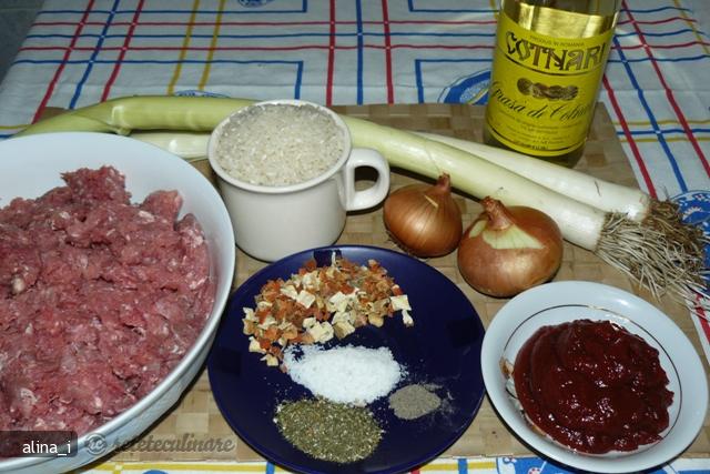 Praz umplut cu tocatura de carne