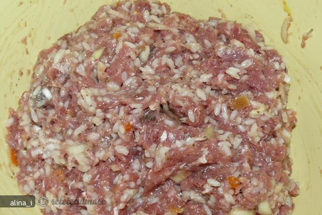 Praz umplut cu tocatura de carne