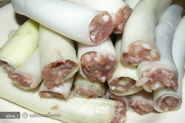 Praz umplut cu tocatura de carne