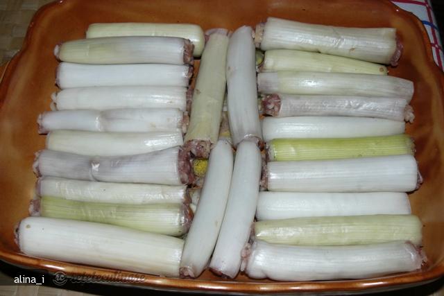 Praz umplut cu tocatura de carne