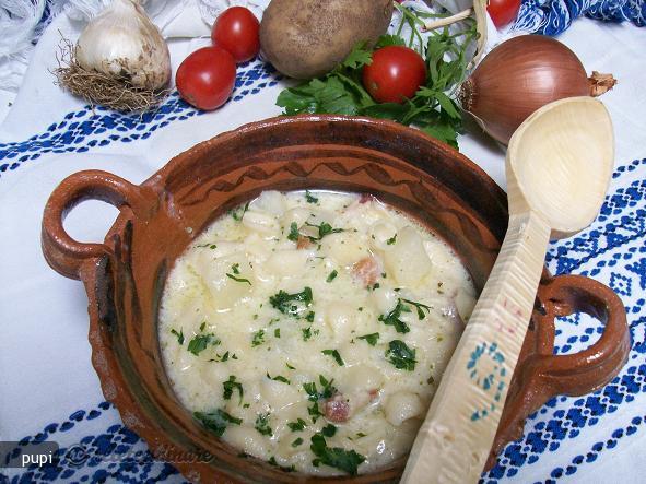 Pesto Potato Soup (Supa de Cartofi cu Busuioc)