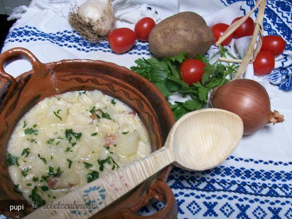 Pesto Potato Soup (Supa de Cartofi cu Busuioc)