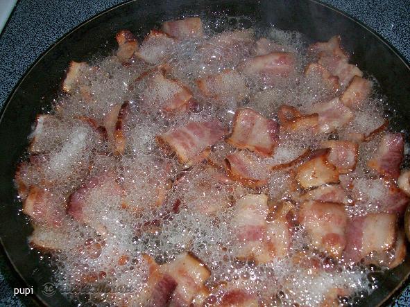 Mamaliga cu Bacon si Branza la Cuptor