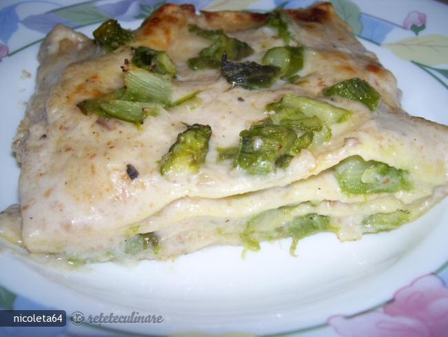 Lasagne cu Sparanghel si Ciuperci