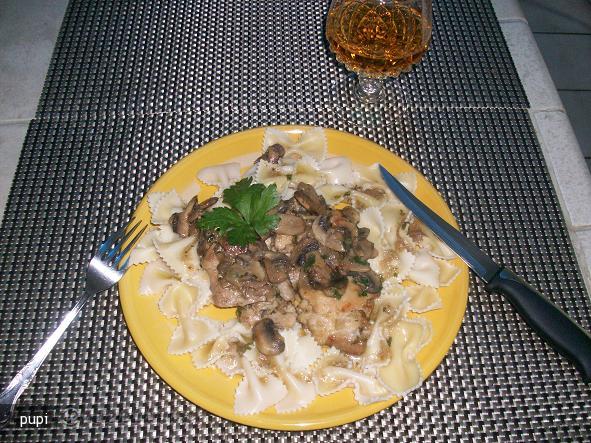 Pui cu Ciuperci si Vin Marsala