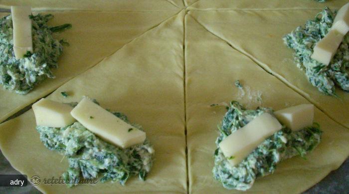 Cornulete cu Spanac si Ricotta