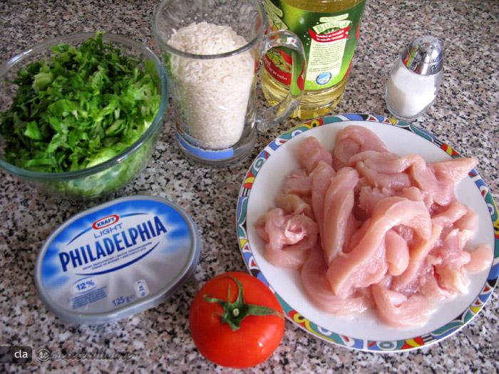 Orez cremos cu piept de pui si spanac