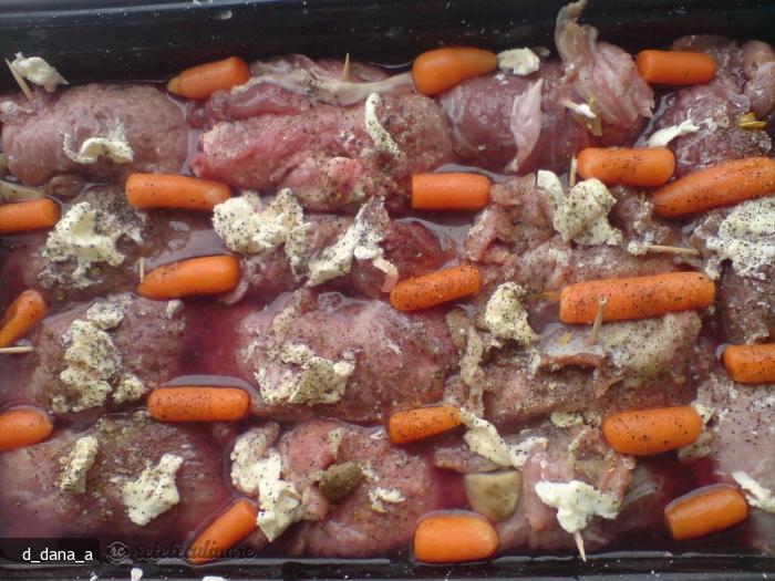 Pachetele de Carne cu Ciuperci