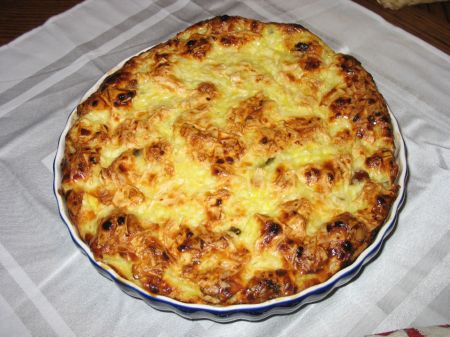 Sufleu cu branza de vaci si mere