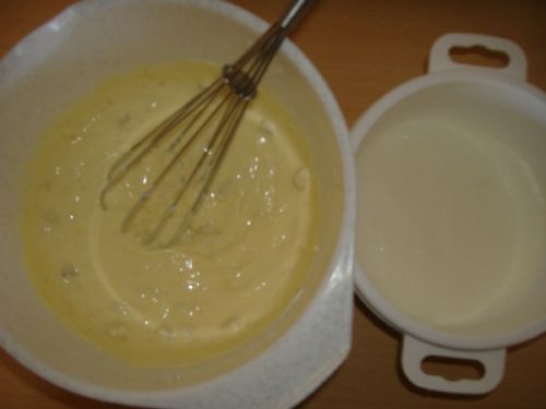 Sufleu cu branza de vaci si mere