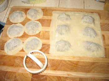 Ravioli cu ciuperci si sos Alfredo