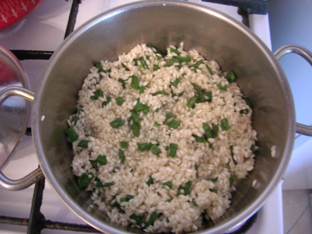 Orez cu fasole verde si brinza Gorgonzola