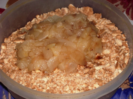 Salam de biscuiţi reţetă cu pere și stafide