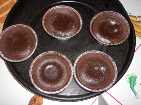 Muffins cu inima topita