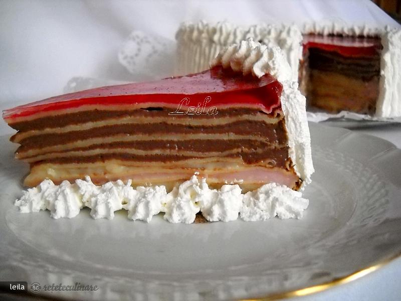 Tort de clatite cu budinca