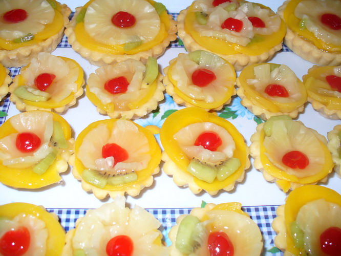 Minitarte cu fructe (de post) - 30 bucati