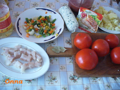 Rosii umplute cu peste si legume