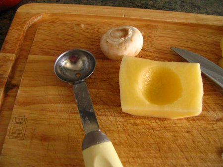 Ciuperci in cartofi la cuptor