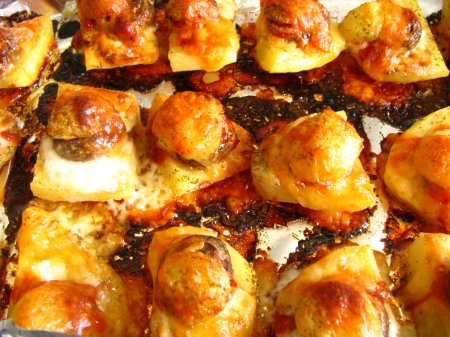 Ciuperci in cartofi la cuptor