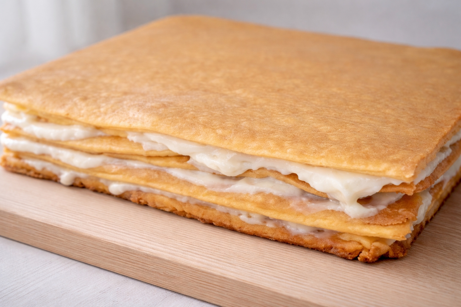 Prajitura cu foi si crema cu nuca de cocos