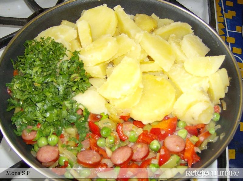 Tortilla de legume cu cabanos