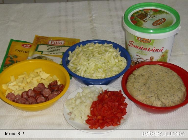 Tarta cu dovlecei si cabanos