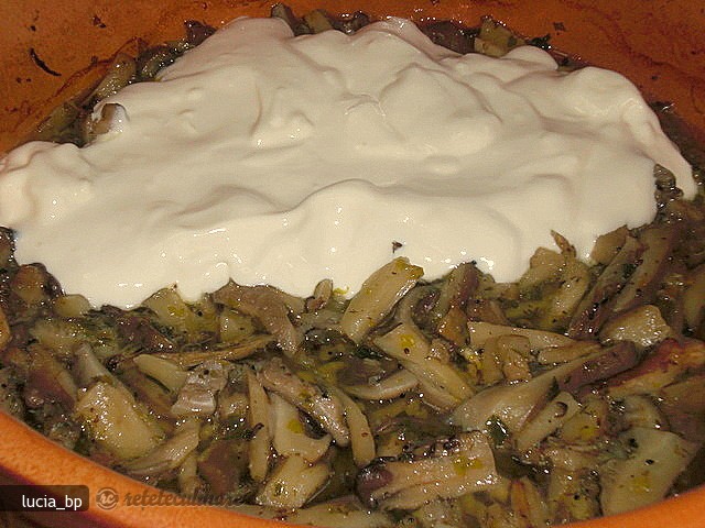 Piure de Cartofi cu Ciuperci Pleurotus la Cuptor