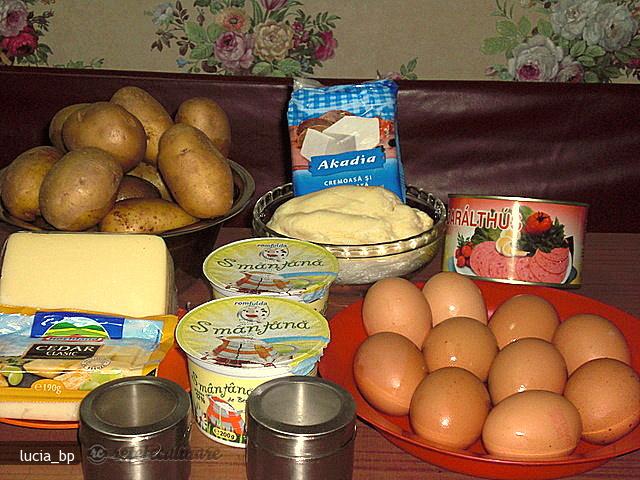 Cartofi cu Oua, Branza si Smantana, la Cuptor