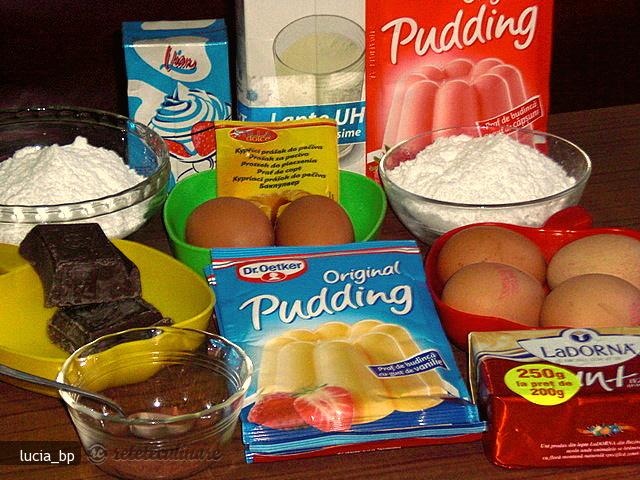 Prajitura cu Blat si Crema din Praf de Budinca