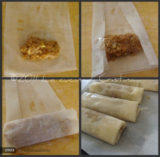 Mini Strudel de Mere cu Foi de Placinta