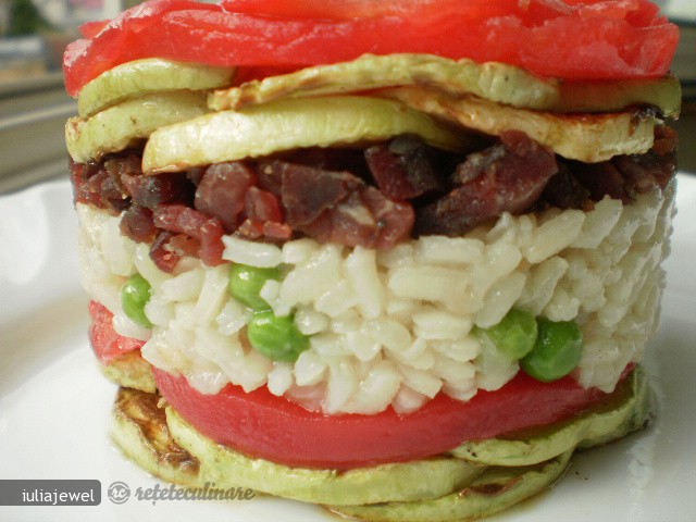 Risotto cu Mazare si Pastrama de Vita