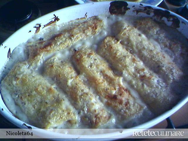 Lasagna din Clatite de Malai, Mazare si Gorgonzola