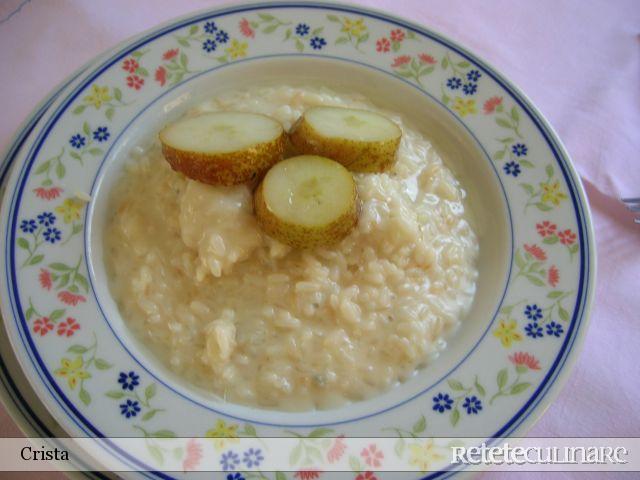 Orez cu Gorgonzola si Pere