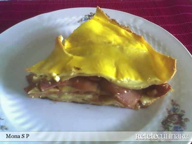 Lasagnetta cu Sos de Rosii, Mozzarella si Busuioc