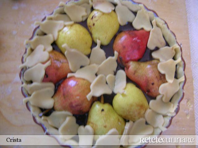 Crostata/tarta cu Umplutura de Cacao si Pere