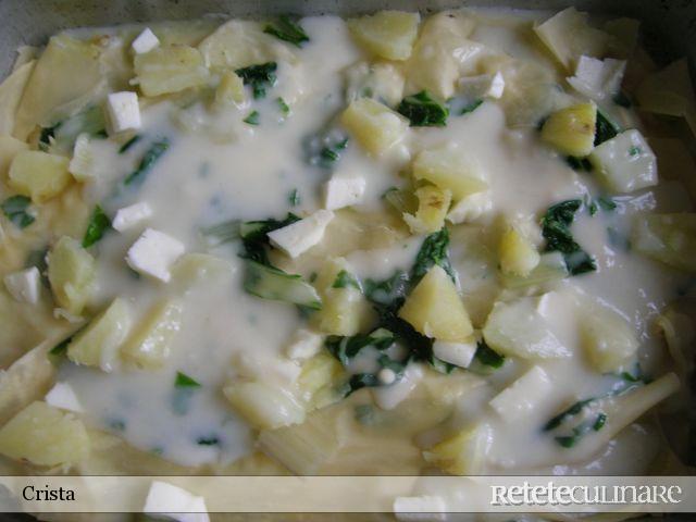 Lasagna cu Cartofi si Sos cu Busuioc