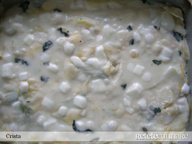 Lasagna cu Cartofi si Sos cu Busuioc