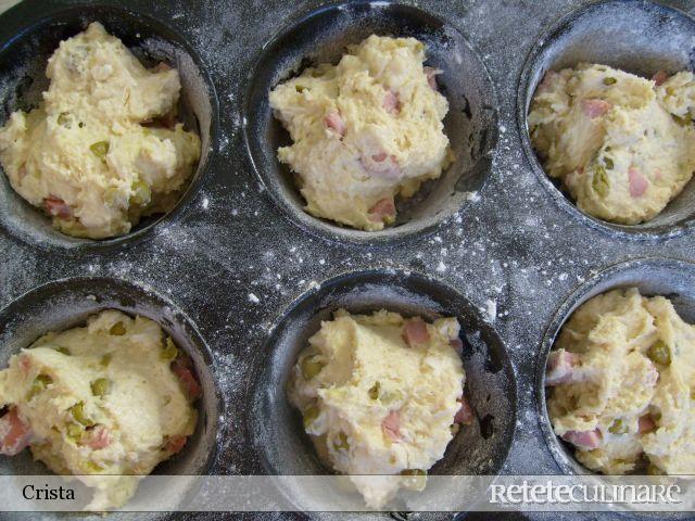 Muffins cu Mazare si Cremvurst
