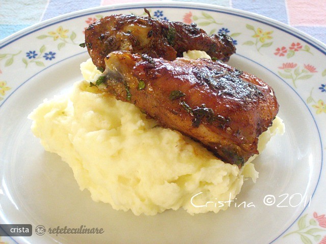 Pui Lipicios cu Lamiie (sticky Lemon Chicken)