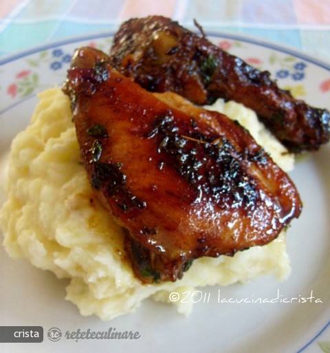 Pui Lipicios cu Lamiie (sticky Lemon Chicken)