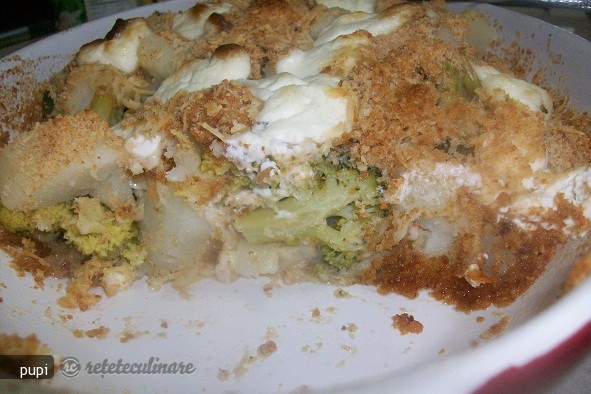 Gratin de Broccoli cu Telina si Cartofi