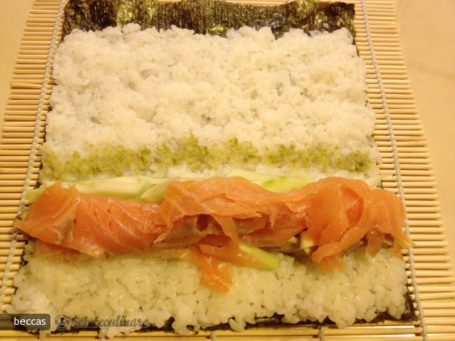 Maki Sushi cu Somon Afumat