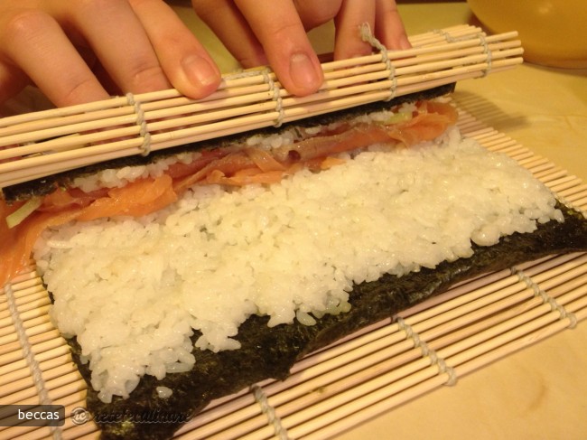 Maki Sushi cu Somon Afumat