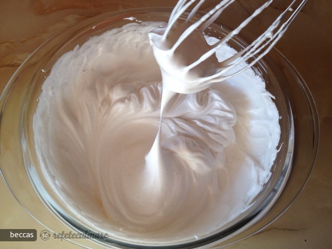 Pavlova cu Fructe si Sos de Portocale