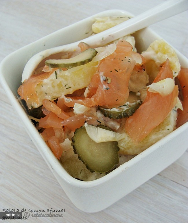 Salata de Cartofi cu Somon Afumat