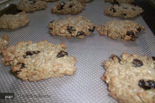 Oatmeal Raisin Cookies (biscuiti cu Fulgi de Ovaz - de Post)