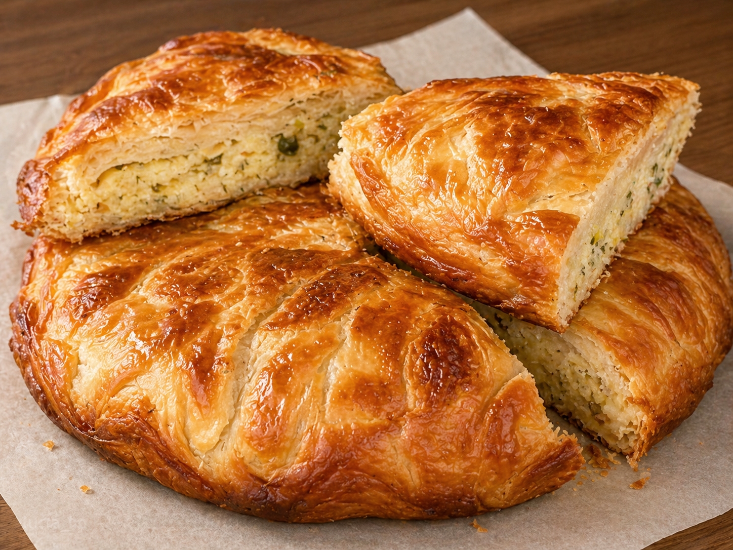 Placinta Rustica Foietata cu Branza Sarata