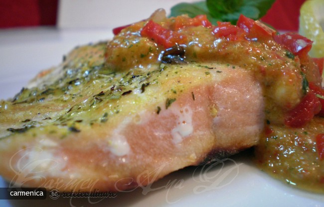 Somon cu Sos Salsa de Menta
