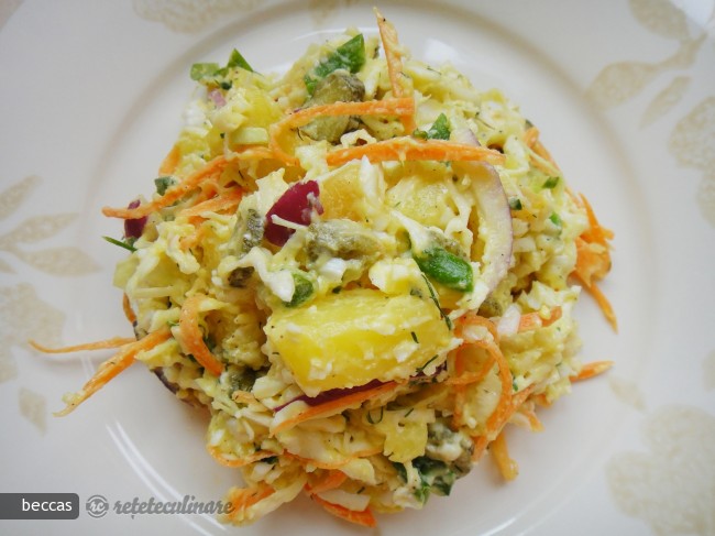 Salata de Cartofi cu Varza si Morcov