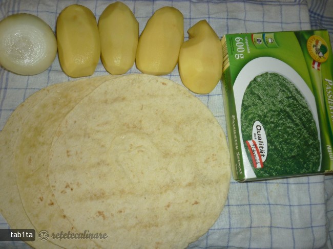 Wrap (Lipie Mexicana) cu Spanac si Cartofi